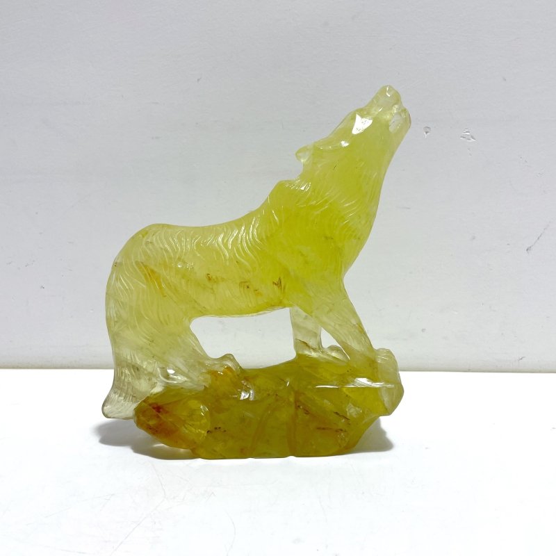 Unique Citrine Wolf Carving - Wholesale Crystals