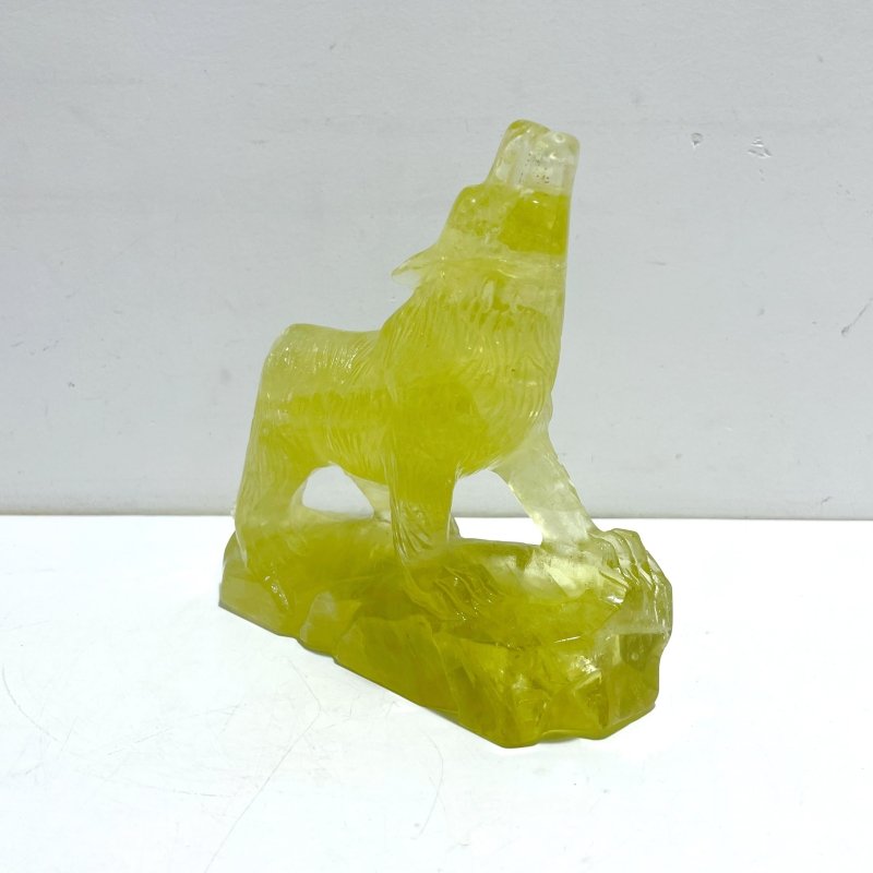 Unique Citrine Wolf Carving - Wholesale Crystals