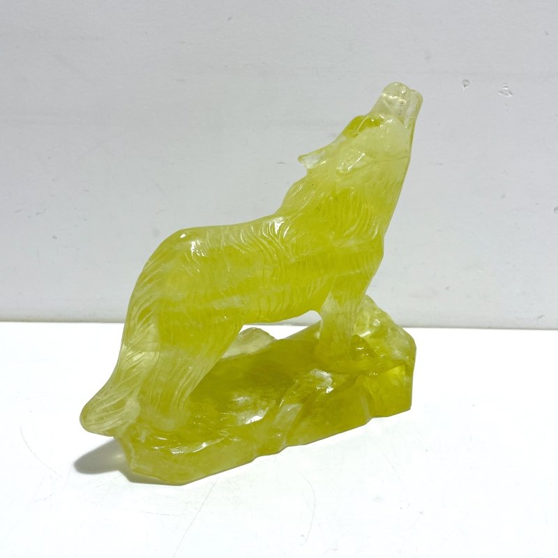 Unique Citrine Wolf Carving - Wholesale Crystals