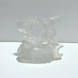 Unique Clear Quartz Flying Dragon Castle Carving - Wholesale Crystals