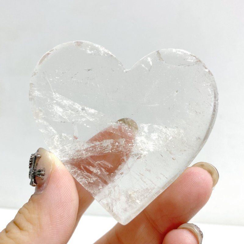 Unique Clear Quartz Heart Wing Carving With Stand -Wholesale Crystals