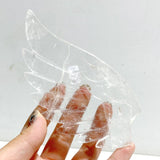 Unique Clear Quartz Heart Wing Carving With Stand -Wholesale Crystals