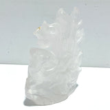 Unique Clear Quartz Nine - tailed Fox Carving - Wholesale Crystals