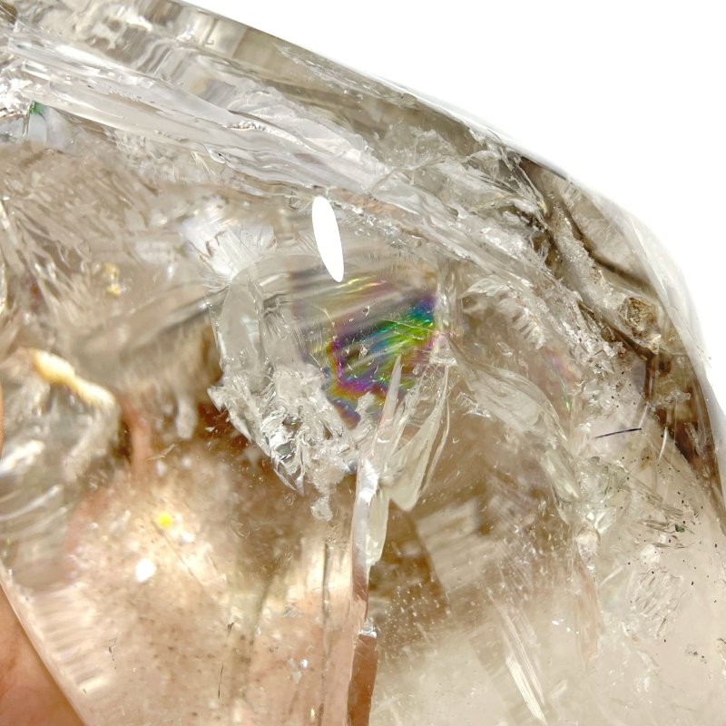 Unique Clear Quartz With Big Rainbow For Collection Home Decor - Wholesale Crystals