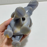 Unique Geode Agate Druzy Elephant Carving - Wholesale Crystals