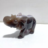 Unique Geode Amethyst Mixed Agate Druzy Elephant Animal Carving A03 - Wholesale Crystals