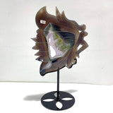 Unique Geode Druzy Agate Butterfly Fairy Carving With Stand - Wholesale Crystals