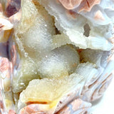 Unique Geode Druzy Pink Agate Chinese Dragon&Phoenix Carving - Wholesale Crystals