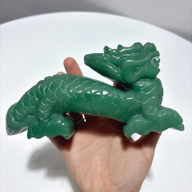 Unique Green Aventurine Chinese Dragon Carving - Wholesale Crystals