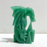 Unique Green Aventurine Flying Dragon Castle Carving 3 -Wholesale Crystals