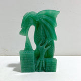 Unique Green Aventurine Flying Dragon Castle Carving 3 -Wholesale Crystals