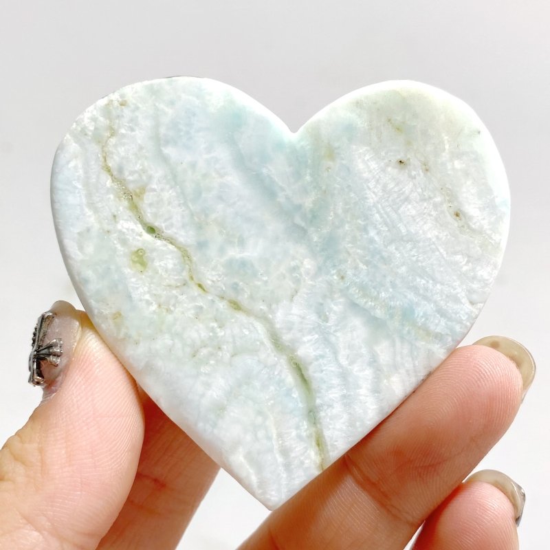 Unique Hemimorphite Heart Wing Carving With Stand -Wholesale Crystals