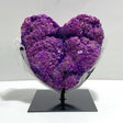 Unique Large Aura Purple Quartz Cluster Heart With Stand 2 - Wholesale Crystals