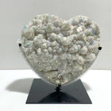 Unique Large Aura Quartz Cluster Heart With Stand 4 - Wholesale Crystals