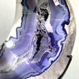 Unique Large Geode Druzy Volcano Agate Moon Carving With Stand(UV - Reactive) 5 - Wholesale Crystals
