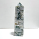 Unique Large Geode Druzy White Moss Agate Point A03 - Wholesale Crystals