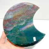 Unique Large Ocean Jasper Moon Carving With Stand - Wholesale Crystals