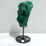 Unique Malachite Raw Bottom With Stand -Wholesale Crystals