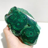 Unique Malachite Raw Bottom With Stand -Wholesale Crystals