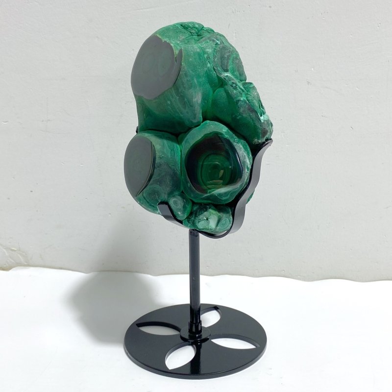 Unique Malachite Raw Bottom With Stand -Wholesale Crystals