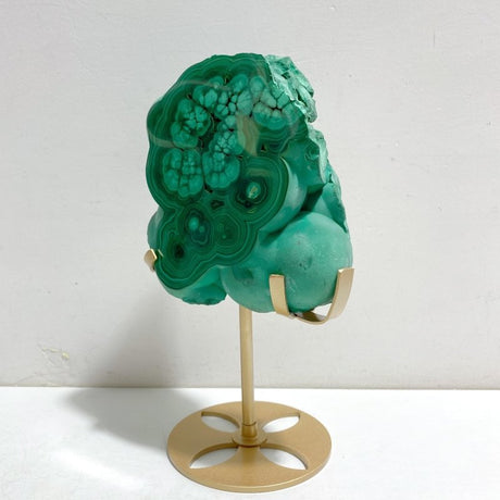 Unique Malachite Specimen Raw Bottom With Stand - Wholesale Crystals