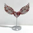 Unique Morocco Agate Heart Wing Carving With Stand - Wholesale Crystals