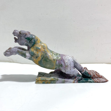 Unique Ocean Jasper Leopard Panther Carving -Wholesale Crystals