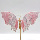 Unique Pink Opal Butterfly Wing Carving With Stand - Wholesale Crystals