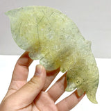 Unique Prehnite Butterfly Wing Carving With Stand - Wholesale Crystals