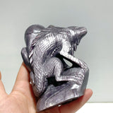 Unique Spark Lepidolite Lizard Carving - Wholesale Crystals