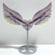 Unique Symmetrical Fluorite Heart Wing Carving With Stand -Wholesale Crystals