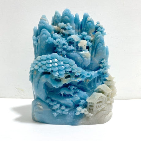 Unique Trolleite Landscape Pavilion Carving 3 - Wholesale Crystals