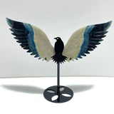 Unique Trolleite Stone Eagle Wing Carving With Stand A05 - Wholesale Crystals