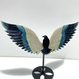 Unique Trolleite Stone Eagle Wing Carving With Stand A05 - Wholesale Crystals