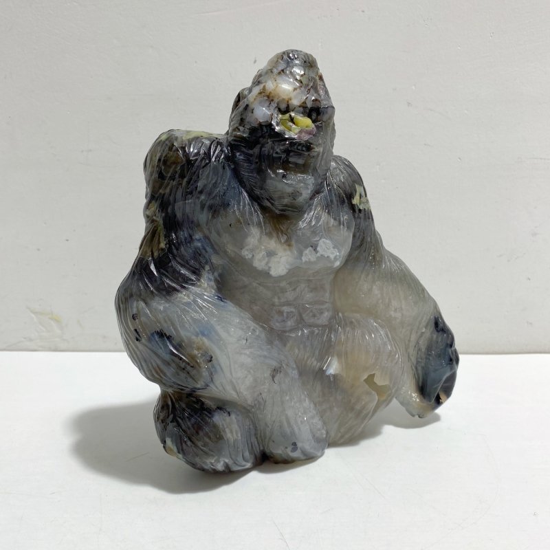 Unique Volcano Agate King Kong Ape Carving 6 -Wholesale Crystals