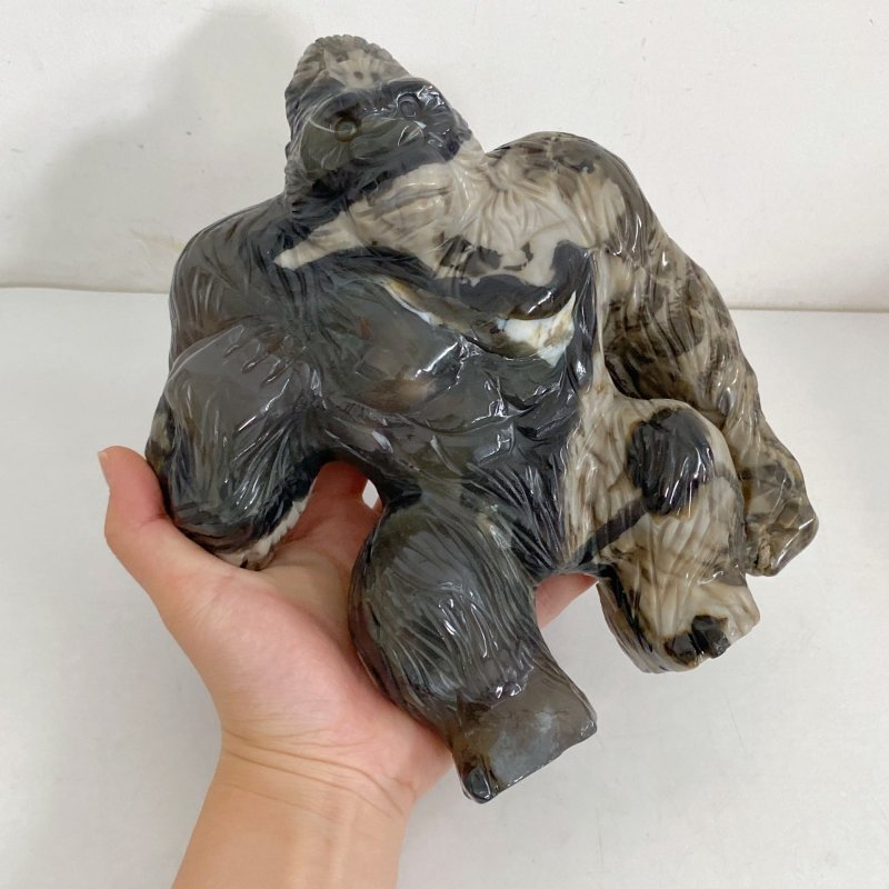 Unique Volcano Agate King Kong Ape Carving 7 -Wholesale Crystals