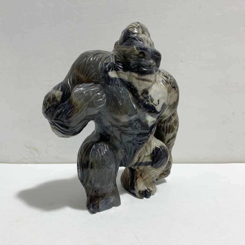 Unique Volcano Agate King Kong Ape Carving 7 -Wholesale Crystals
