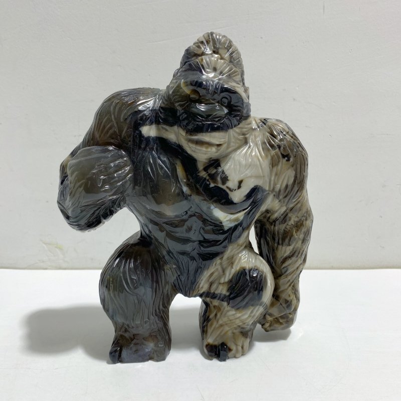 Unique Volcano Agate King Kong Ape Carving 7 -Wholesale Crystals