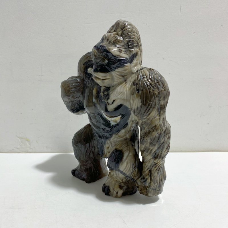 Unique Volcano Agate King Kong Ape Carving 7 -Wholesale Crystals