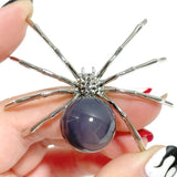 Volcano Agate Sphere Spider Ornament Handmade Alloy Spider Wholesale (UV - Reactive) - Wholesale Crystals