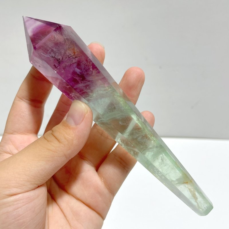Watermelon Fluorite Point Magic Scepter Wand Wholesale - Wholesale Crystals