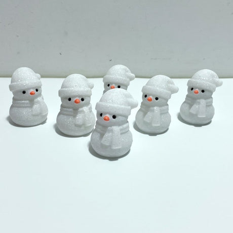 White Marbe Snowman Christmas Carving Wholesale - Wholesale Crystals