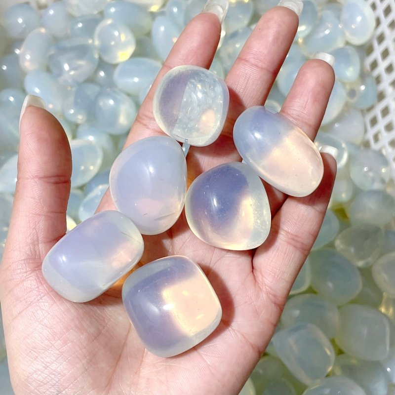 White Opalite Tumbled Wholesale - Wholesale Crystals