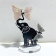Wholesale Crystal Butterfly Wing Carving with Elephant Metal Stand (Mixed Materials) -Wholesale Crystals