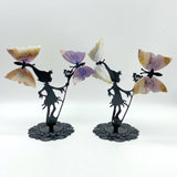 Wholesale Crystal Butterfly Wing Carving with Fairy Metal Stand (Mixed Materials) -Wholesale Crystals