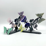 Wholesale Crystal Butterfly Wing Carving with Fairy Stand (Assorted Materials) -Wholesale Crystals