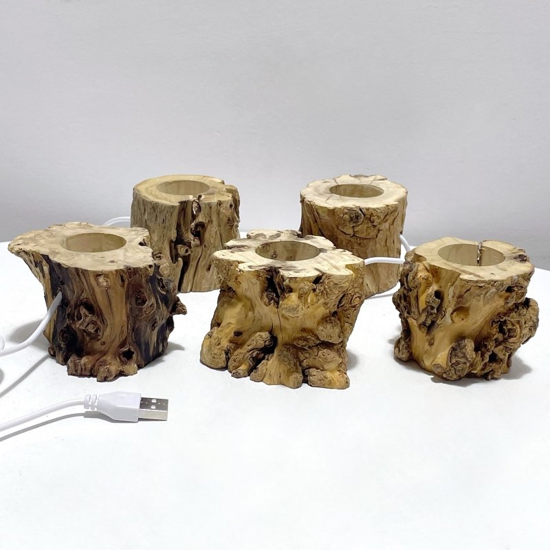 Wooden Root LED Crystal Stand - Wholesale Crystals