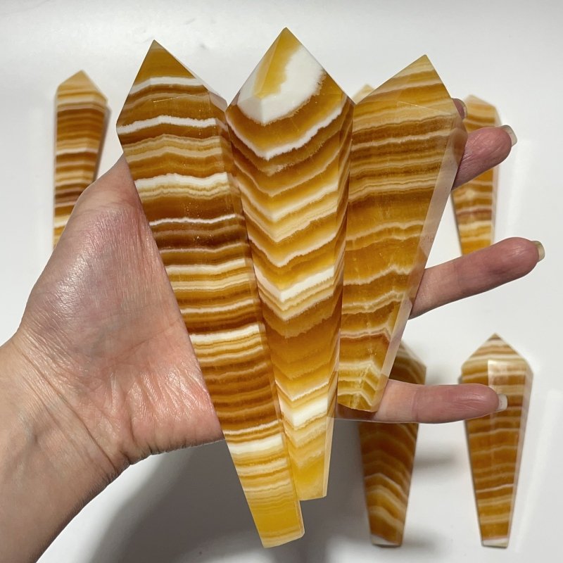 Yellow Calcite Wand Point Scepter Magic Wand Wholesale -Wholesale Crystals