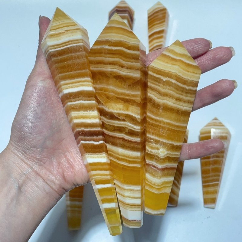 Yellow Calcite Wand Point Scepter Magic Wand Wholesale -Wholesale Crystals