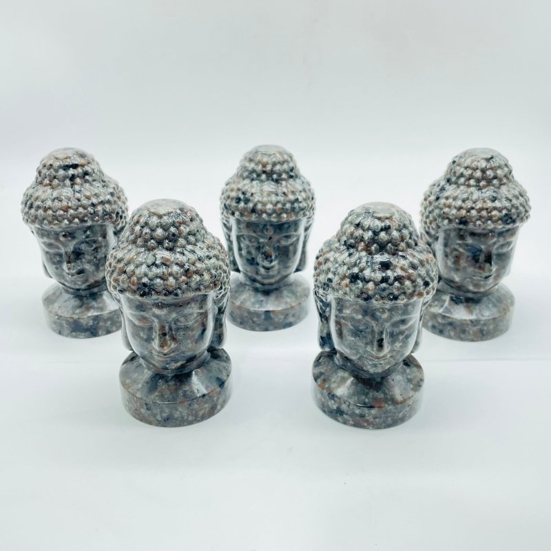 Yooperlite Buddha Head Carving Wholesale (UV Reactive) -Wholesale Crystals